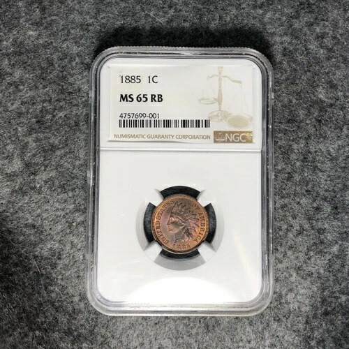 1885年インディアンヘッドセント NGC MS 65 RB 高品位レッドブラウン