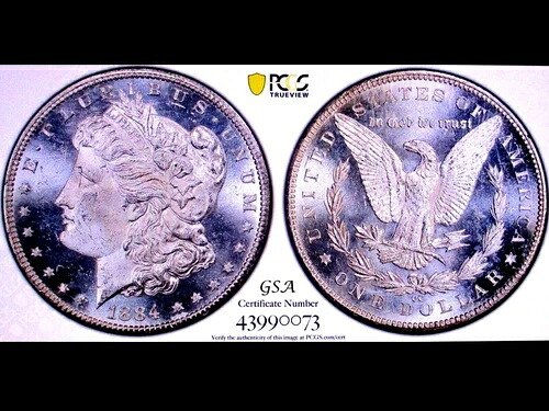 1884 CC モーガンドル POP 27 希少 Vam-7 Ms63PL GSA ホード DCAM PCGS GS PQ+