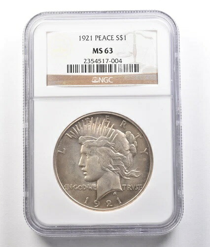 1921年 ピースシルバードル MS63 NGC PQ *0836