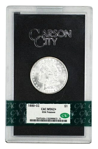 1880-CC $1 CACG/GSA MS62+（箱入り） - モルガン・ダラー - 良質CC-ミント発行｜WORLD RESOURCE【QUEEN店】