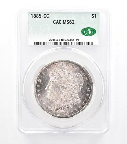 1885-CC モルガン銀貨 MS62 CAC CACg 美しい色調 *0987 217,250円