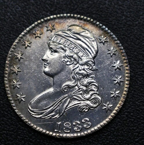 1833年製 キャップドバスト ハーフドル シルバー 50セント US 美しいコイン