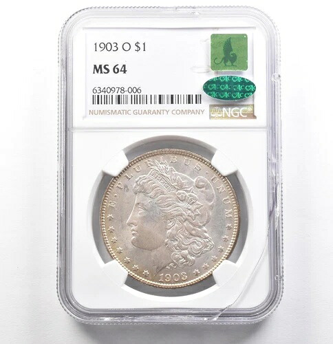 1903-O モーガン シルバー ダラー MS64 NGC CAC CMQ *0595