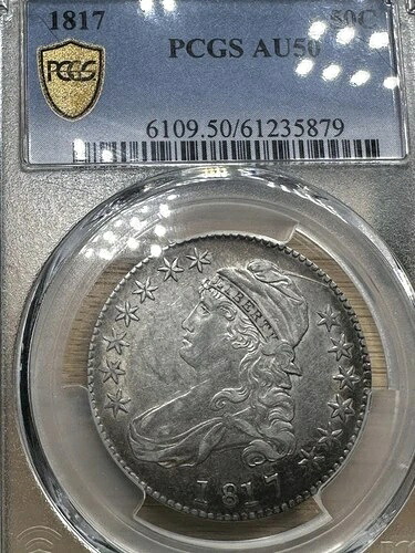 1817年 胸像 シルバー ハーフドル AU50 PCGS|WORLD RESOURCE【QUEEN店】
