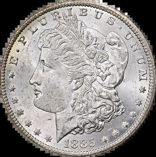 1885-CC GSA モルガン銀貨 NGC MS63 素晴らしい目を引く強い刻印|WORLD RESOURCE【QUEEN店】