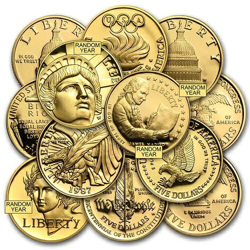 アメリカ造幣局 5ドル金貨 記念 BU/プルーフ (AGW 0.24187オンス、カプセルのみ)|WORLD RESOURCE【QUEEN店】
