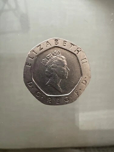 希少な銀貨 エリザベス2世 20ペンス 1987年