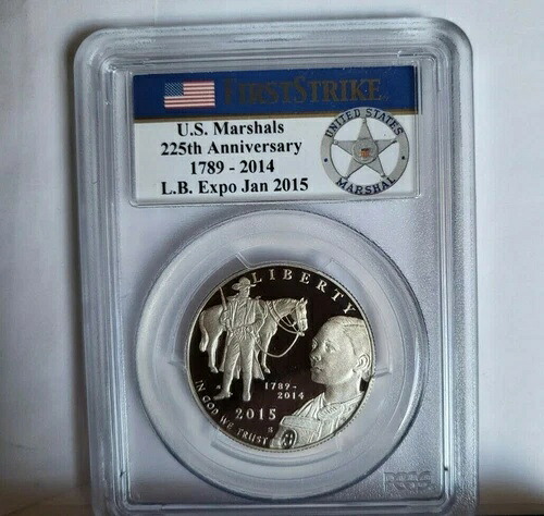 2015 S LB EXPO 2015年1月 米国保安官 50セントコイン PCGS PR70 ファーストストライク