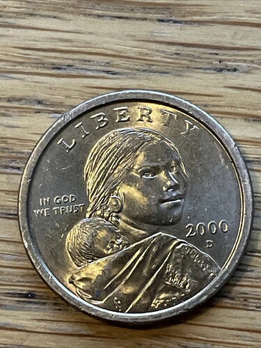 2000 P サカガウィア ネイティブ アメリカン ドル コイン、米国造幣局発行、未流通。