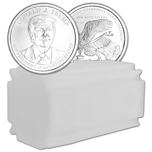 1オンス 第45代大統領ドナルド・J・トランプ シルバー ラウンド 0.999 純銀 (BU) 20枚セット｜WORLD RESOURCE【QUEEN店】
