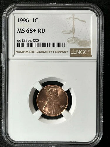 1996年 1C RD リンカーン記念館 1セント NGC MS68+RD 6613592-008
