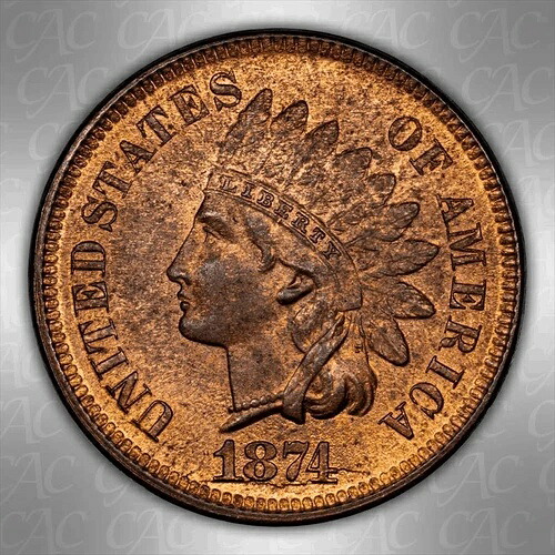 1874 1c CACG MS 65 RB｜WORLD RESOURCE【QUEEN店】 220,000円