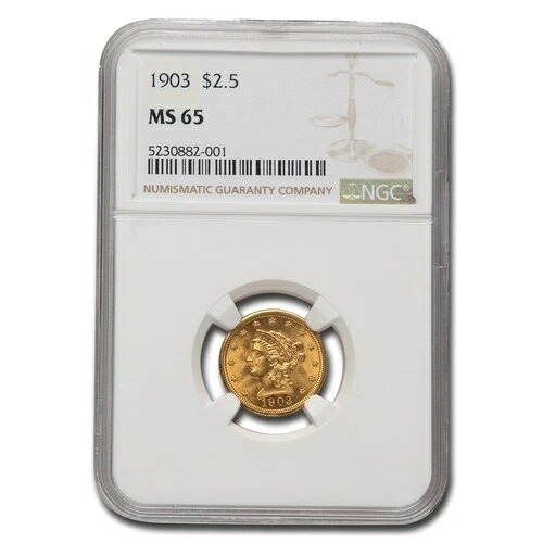 1903年 2.50ドル リバティゴールドクォーターイーグル MS-65 NGC｜WORLD RESOURCE【QUEEN店】
