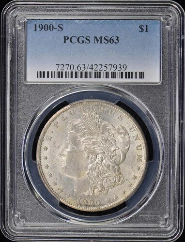 1900-S 1ドル モルガン・ダラー PCGS MS63