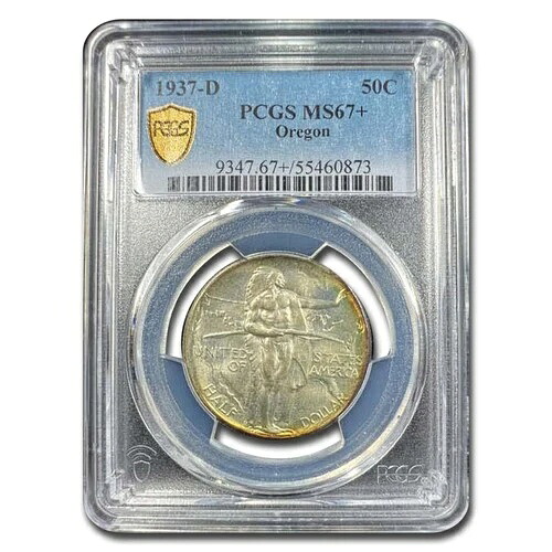 1937-D オレゴン記念ハーフドル MS-67+ PCGS