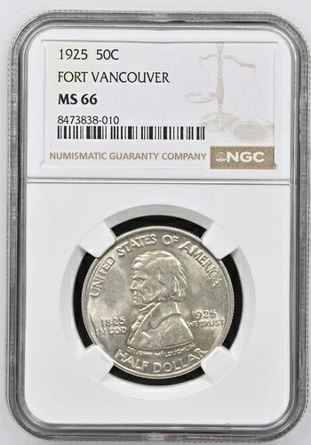 1925 クラシック記念フォートバンクーバー 100 周年 NGC MS-66 フォートバンクーバー
