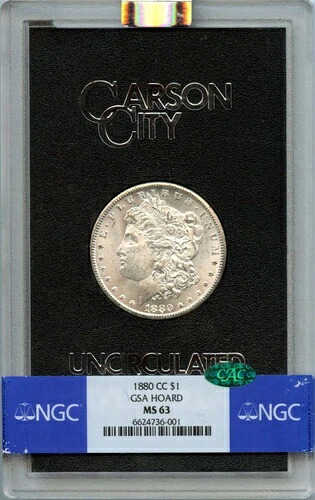 1880-CC モルガン・ダラー GSA ホード S$1 NGC MS63 (CAC)