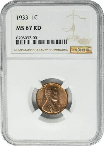 1933年 リンカーン・セント 1セント MS67RD NGC 950503-5｜WORLD RESOURCE【QUEEN店】