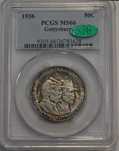 1936年ゲティスバーグ記念ハーフPCGS MS66 CAC認定！｜WORLD RESOURCE【QUEEN店】