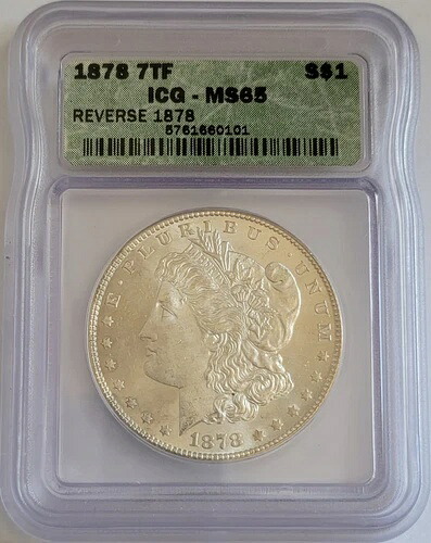 1878 ICG MS65 7TF 1878年モルガン・ダラーの裏面|WORLD RESOURCE【QUEEN店】