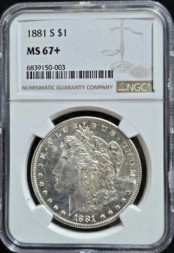 1881-S モルガン・ダラー MS-67+ NGC ビデオ｜WORLD RESOURCE【QUEEN店】