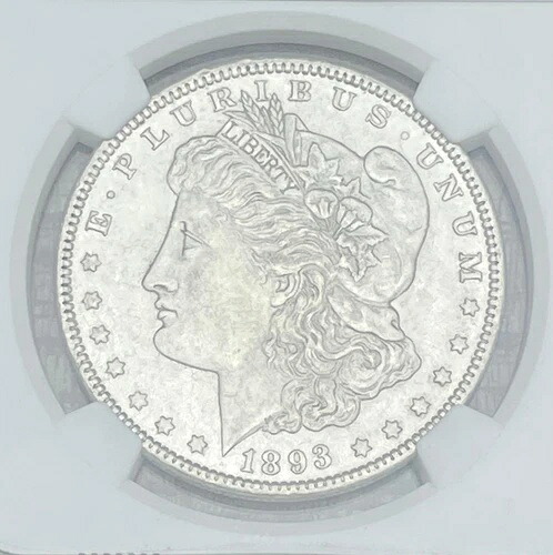 1893年 1ドル モルガン銀貨 NGC AU53