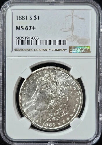 1881-S モルガン・ダラー MS-67+ NGC ビデオ
