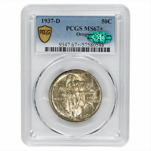 1937年オレゴントレイル記念ハーフドル 50セント PCGS MS 67+ CAC