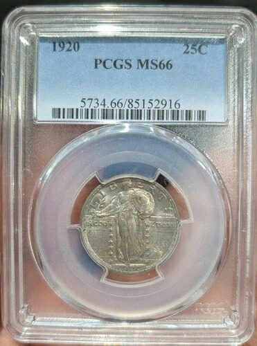 1920年 P クォータードル スタンディングリバティクォーター PCGS MS-66 223,300円