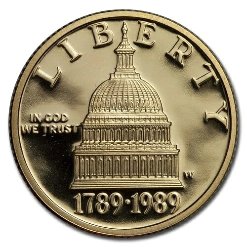 1989-W 金貨 5ドル 記念 議会プルーフ（カプセルのみ）｜WORLD RESOURCE【QUEEN店】