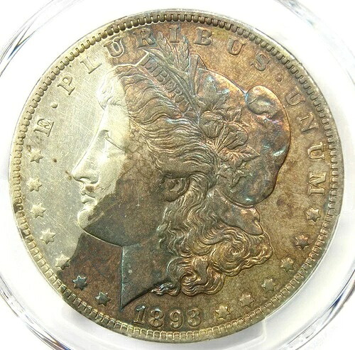1893-O モルガン銀貨 1ドル - PCGS AU認定詳細 - オーストラリアで希少な日付|WORLD RESOURCE【QUEEN店】