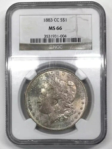 1883年製 モルガン銀貨 NGC MS-66 - トーン|WORLD RESOURCE【QUEEN店】