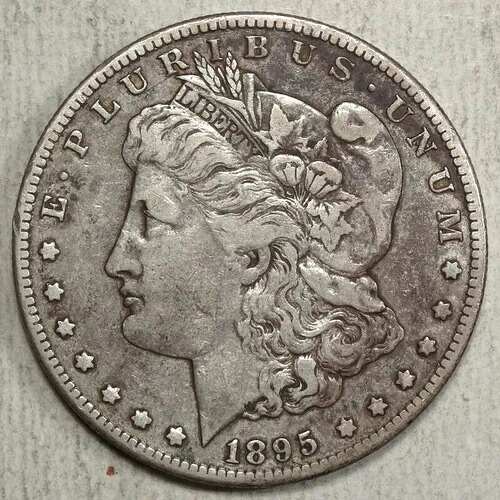 1895-S モルガン・ダラー、キー・デイト、チョイス・ベリー・ファイン、希少 0125-31|WORLD RESOURCE【QUEEN店】