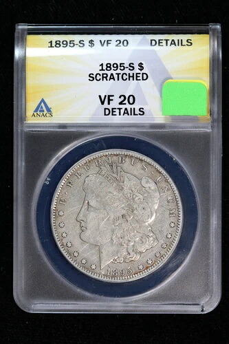 1895-S モルガン・ダラー ANACS VF-20 詳細傷あり 411Q