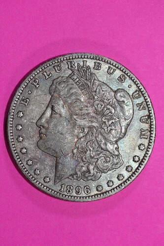 高品質トーン加工 1896 O モルガン シルバードルコイン 本物保証 0212N