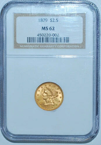 1879 P NGC MS62 $2.50 金製 リバティヘッドクォーターイーグル