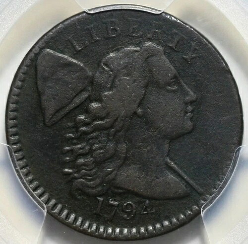 1794年 リバティキャップ ラージセント - 94の頭 (S-65)、PCGS VF 詳細、1セント銅貨