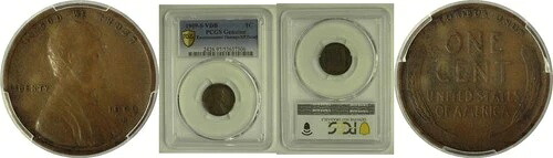 1909-S VDB 1C リンカーン ウィート セント PCGS XF 詳細