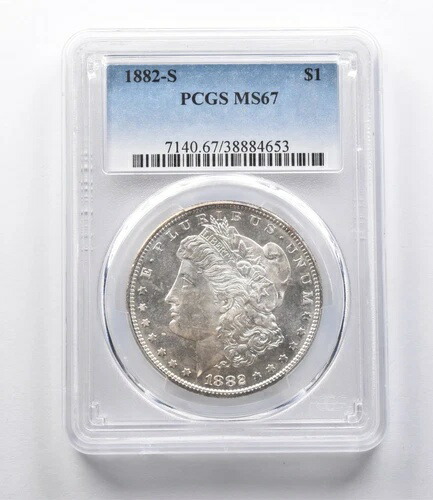MS67 1882-S モルガン銀貨 PCGS *2774