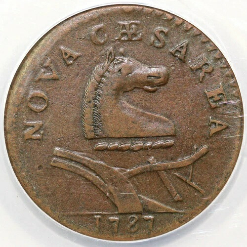 1787年 マリス 48グラム ニュージャージー植民地銅貨 ANACS VF 35