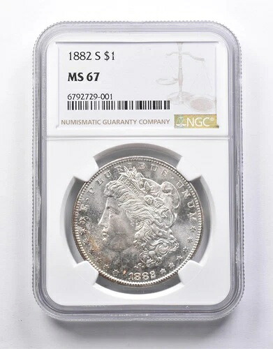 MS67 1882-S モルガン銀貨 NGC *6726