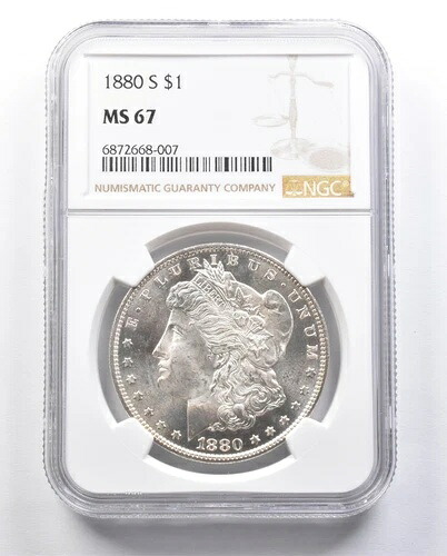 1880-S モルガン銀貨 MS67 NGC *6382