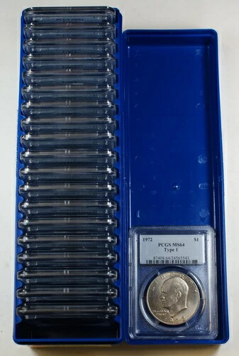 *20枚入り* 1972年 タイプI アイゼンハワー IKE ドル PCGS MS-64、$1 ロール ロット