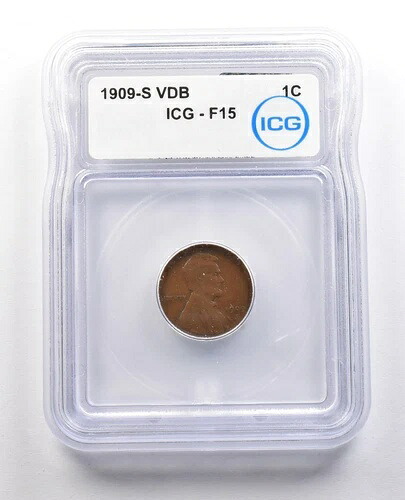 1909-S VDB リンカーン小麦セント F15 ICG *1043