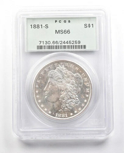 1881-S モーガン銀貨 MS66 PCGS OGH *3640