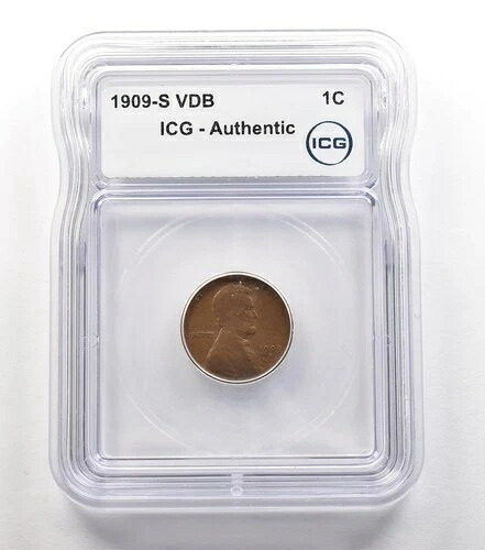 1909-S VDB リンカーン ウィート セント 本物 ICG *5616