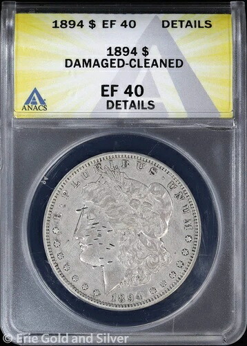 1894-P 1ドルモルガン銀貨 ANACS EF 40 詳細 | XF