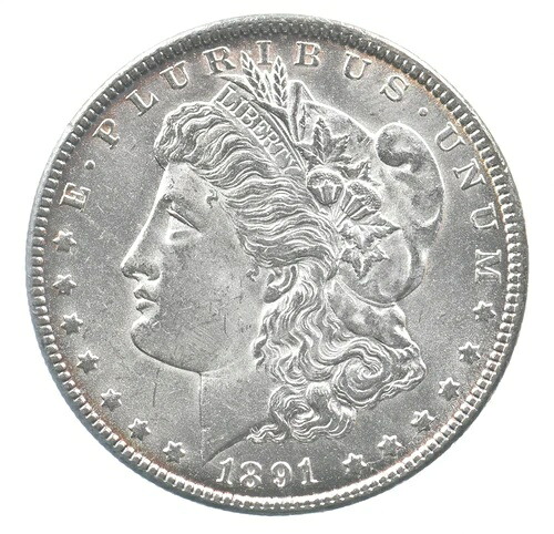 1891-CC モルガン銀貨 *9996