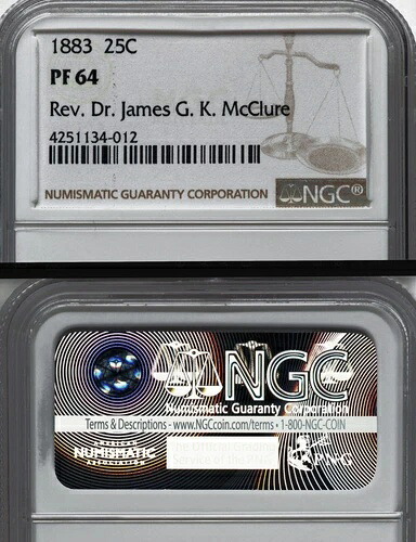 1883 NGC PR64 発行枚数14,400枚 + 1,039プルーフ 名門の血統!! シーテッドクォーター