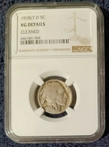 1918D 8/7 バッファローニッケル、NGC 非常に良好な詳細